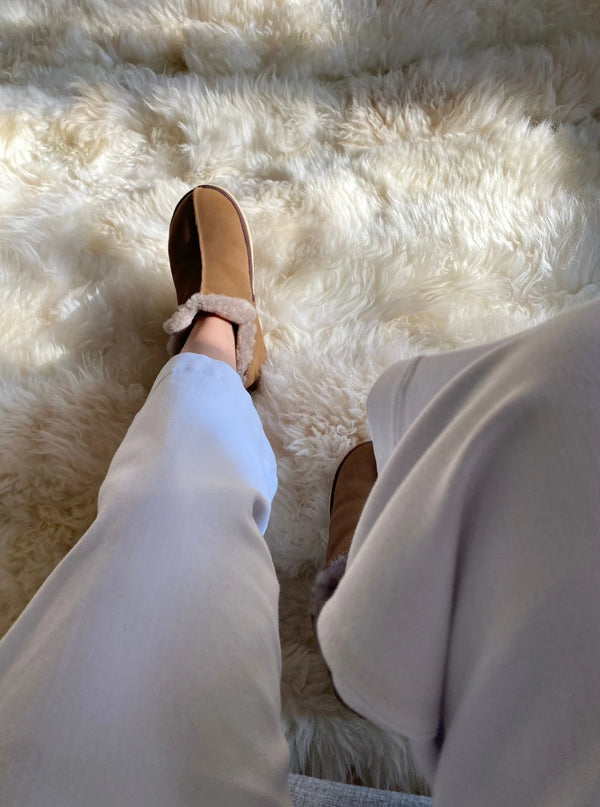 extra roomy genuine sheepskin slipper