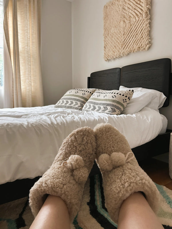 Extra warm sheepskin booties