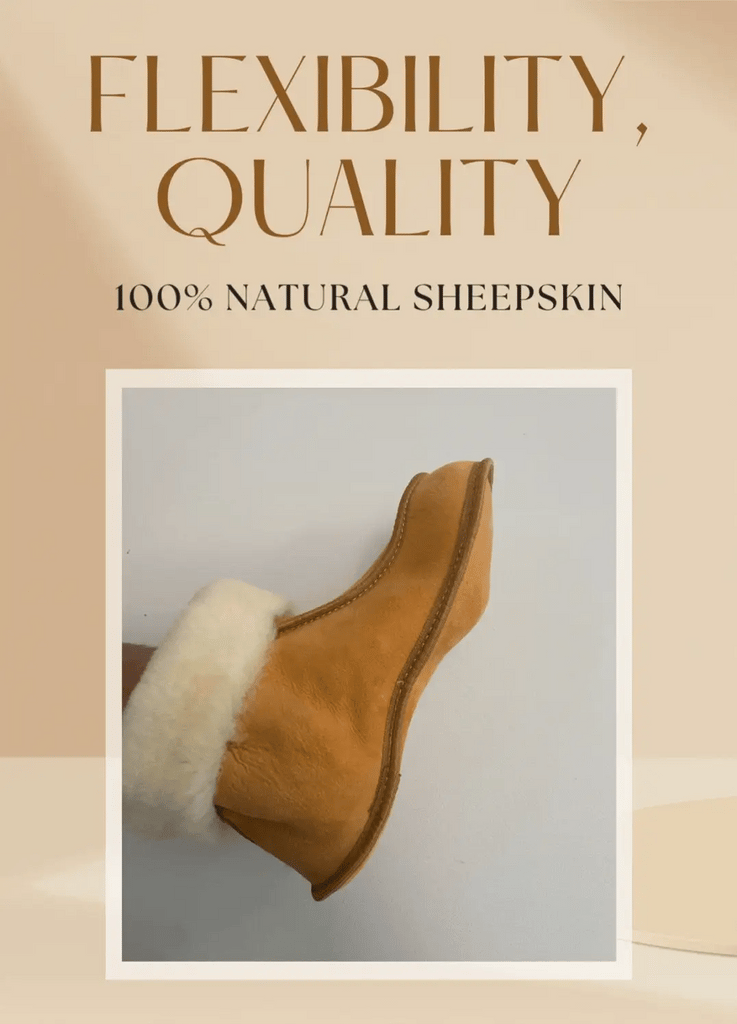 Terra slipper sheepskin minimalist footwear tan