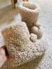 real fur slippers
